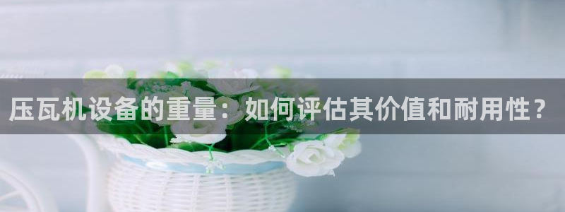 顺盈娱乐主管刘判官333OO：压瓦机设备的重量：如何评估其价