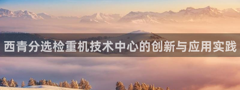 顺盈娱乐登录平台是什么：西青分选检重机技术中心的创新与应用实
