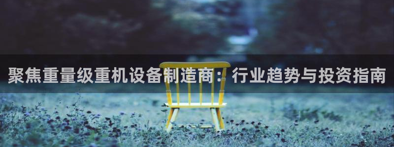 顺盈娱乐平台官网：聚焦重量级重机设备制造商：行业趋势与投资指