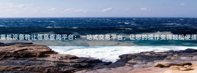 顺盈娱乐登录平台网址：重机设备转让信息查询平台：一站式交易平
