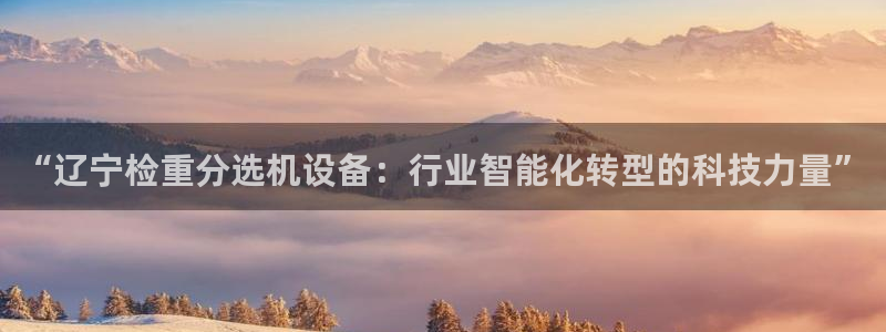 顺盈娱乐找382223：“辽宁检重分选机设备：行业智能化转型