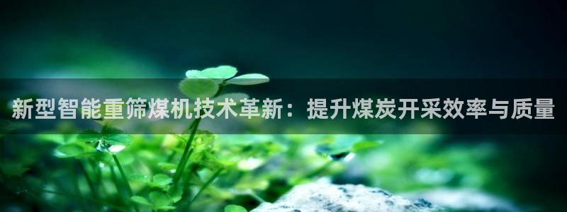 顺盈娱乐在线教育：新型智能重筛煤机技术革新：提升煤炭开采效率