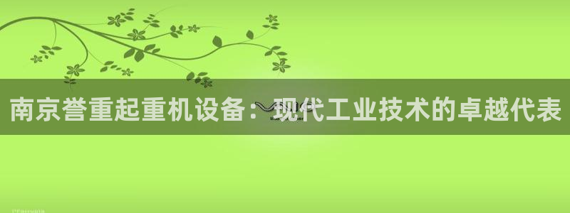 清远顺盈娱乐酒店推荐：南京誉重起重机设备：现代工业技术的卓越
