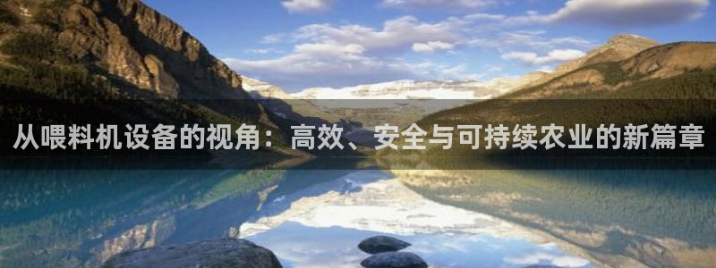 顺盈娱乐代理怎么样了：从喂料机设备的视角：高效、安全与可持续